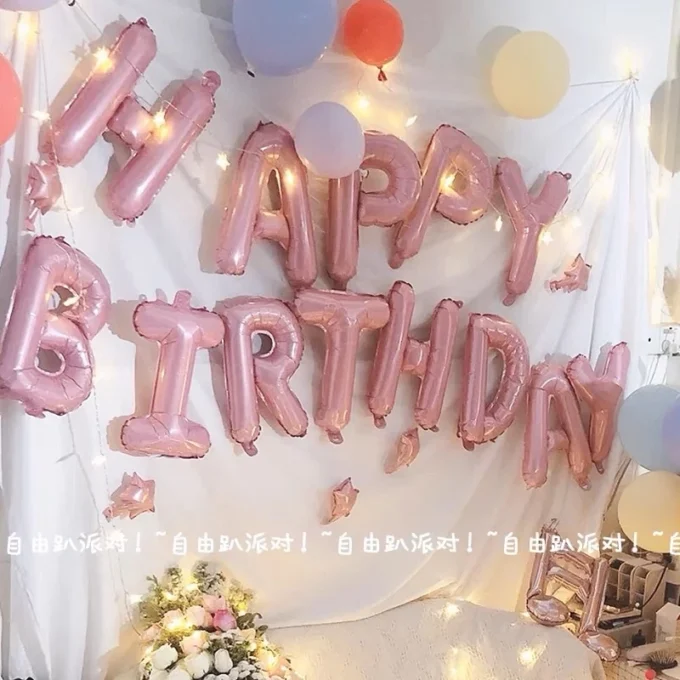 ลูกโป่งฟอยด์วันเกิด HAPPY BIRTHDAY สีดำ