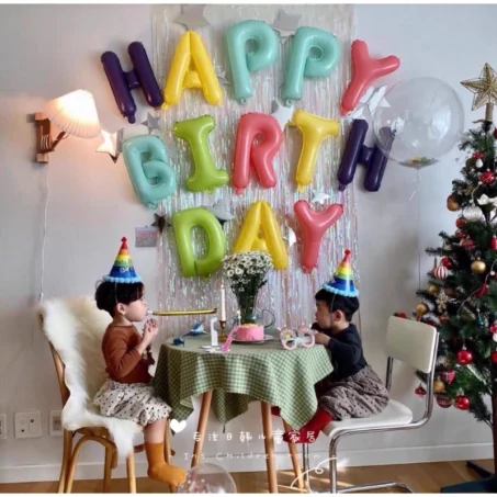 ลูกโป่งฟอยด์วันเกิด HAPPY BIRTHDAY สีคละสี