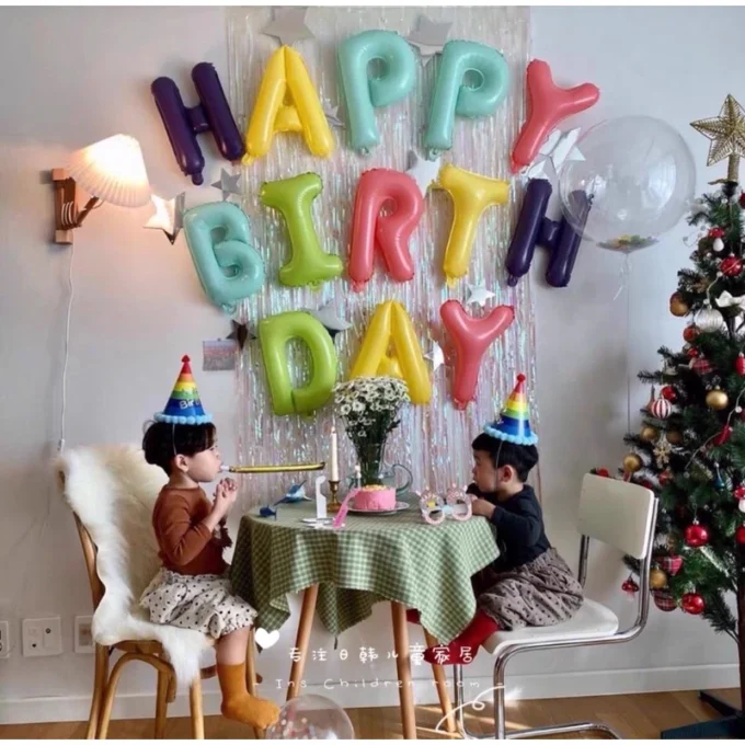 ลูกโป่งฟอยด์วันเกิด HAPPY BIRTHDAY สีคละสี