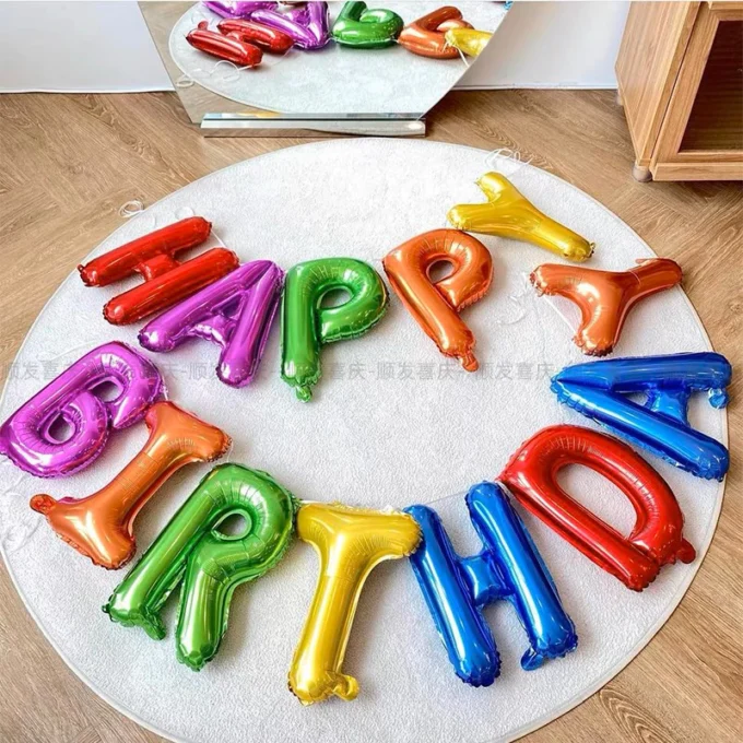 ลูกโป่งฟอยด์วันเกิด HAPPY BIRTHDAY สีชมพู
